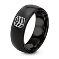 Stack of Books – Tungsten Wedding Band, 8 mm, Black Comfort-Fit Unisex
