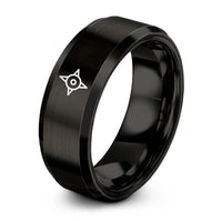 unique engagement presents – black tungsten compass needle ring