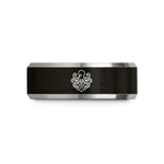 unique presents for friends – black & gray tungsten giant octopus anchor wedding band