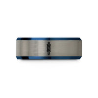 special presents for her – blue & gray tungsten shock absorber wedding band