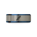 friendship present ideas unique – blue & gray tungsten smd tweezers wedding band
