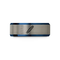 friendship present ideas unique – blue & gray tungsten smd tweezers wedding band