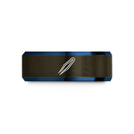 special present for pal – gunmetal & blue tungsten smd tweezers wedding band