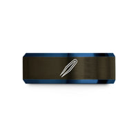 special present for pal – gunmetal & blue tungsten smd tweezers wedding band