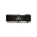 friendship present ideas cool – black & silver tungsten radioactive wedding band