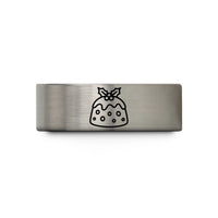 personalized couple present ideas – grey tungsten christmas pudding wedding band