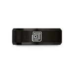personalized couple ring options – black tungsten newspaper wedding band