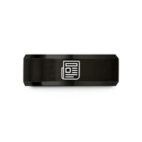 personalized couple ring options – black tungsten newspaper wedding band