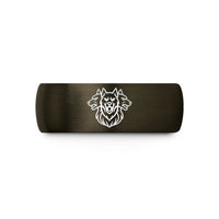 tungsten bands for men – gunmetal & black tungsten cerberus wedding band