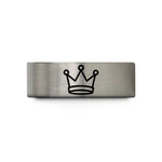 engraved rings for men – black & blue & gray tungsten crown wedding band