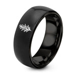 Engagement Gifts for Nurses – black tungsten rosemary sprig ring