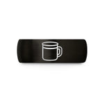 ring set for couples – black tungsten enamel mug wedding band
