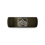 tungsten rings for couples – gunmetal & black tungsten appalachian ridge wedding band