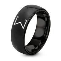 Engagement Ring for Couples Set – black tungsten summation ring