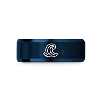 tungsten wedding bands – blue tungsten water wave crest wedding band