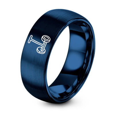 Self Balancing Scooter – Tungsten Wedding Band, 8 mm, Blue Comfort-Fit Unisex