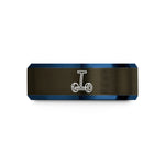 tungsten band for couples – gunmetal & blue tungsten self balancing scooter wedding band