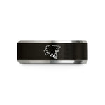 black tungsten engagement – black & silver tungsten asia wedding band