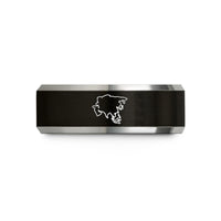 black tungsten engagement – black & silver tungsten asia wedding band