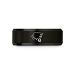 engraved ring for couples – black tungsten asia wedding band