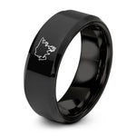 black tungsten engagement – black tungsten asia ring