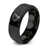 black tungsten engagement – black tungsten asia ring