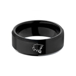men's wedding band style – black tungsten asia wedding band