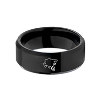 men's wedding band style – black tungsten asia wedding band