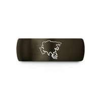 black tungsten engagement – gunmetal & black tungsten asia wedding band