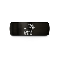 men's tungsten wedding band – black tungsten goat wedding band