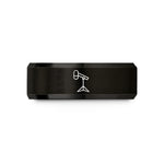 tungsten comfort fit band – black tungsten mic stand wedding band