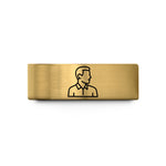 stylish men's wedding band – gold tungsten dad wedding band