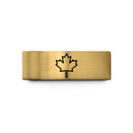 men's 8 mm ring – gold tungsten maple leaf canada wedding band