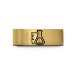 wedding band for couples – gold tungsten beaker flask wedding band