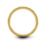 gold bridal band smooth – beaker flask engraving on gold tungsten wedding band