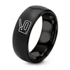 Staple Gun – Tungsten Wedding Band, 8 mm, Black Comfort-Fit Unisex