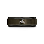 men's tungsten wedding – gunmetal & black tungsten staple gun wedding band