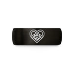 gold wedding bands – black & rose gold tungsten trinity knots wedding band