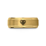 wedding rings for her – gold tungsten trinity knots wedding band