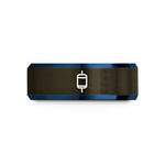 matching bands for couples – gunmetal & blue tungsten capacitor wedding band