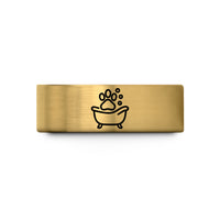 couples matching rings – gold tungsten paw bathtub wedding band