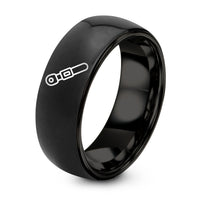 Engagement Ring Him And Her – black tungsten torque wrench ring