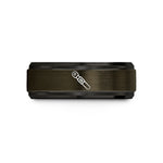 custom laser engraved bands – gunmetal & black tungsten torque wrench wedding band