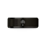 unisex promise ring set – black tungsten spear of light wedding band