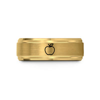tungsten rings for couples – gold tungsten teacher apple wedding band