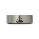 tungsten metal wedding ring – silver tungsten dinghy sailboat wedding band