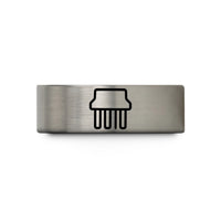 tungsten bands for couples – blue & silver tungsten pin header wedding band