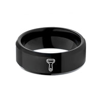 tungsten rings for men – black tungsten vegetable peeler wedding band