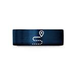 tungsten wedding bands – blue tungsten route dotted line wedding band