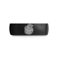 his and hers rings – black tungsten urnes style knotwork wedding band